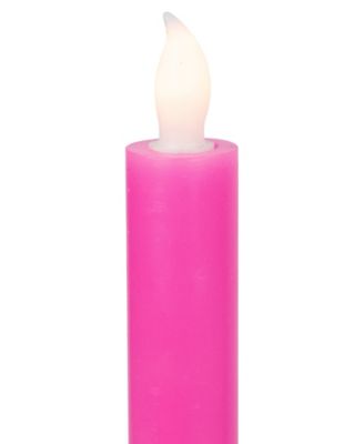 Set of 4 Flickering LED Christmas Advent Taper Candles 9.5"