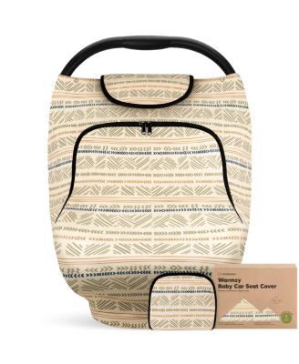 Warmzy Baby Car Seat Cover, Universal Stretch Fit Infant Carseat Covers for Babies, Winter Carseat Canopy