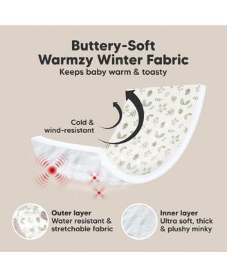 Warmzy Baby Car Seat Cover, Universal Stretch Fit Infant Carseat Covers for Babies, Winter Carseat Canopy