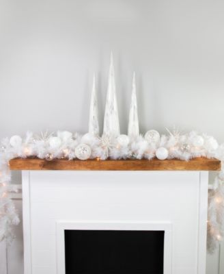 9' x 14" Pre-Lit Alaskan Pine Artificial Christmas Garland Warm LED Lights