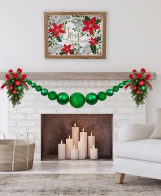 6' Shiny and Matte Shatterproof Ball Christmas Swag