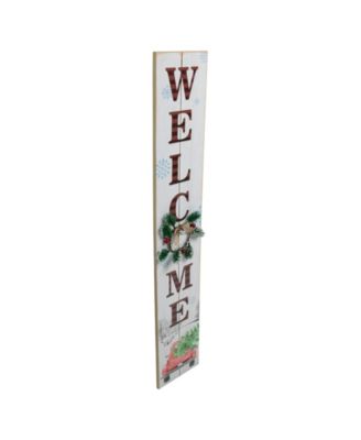 31.75" LED Lighted Welcome Sign with Truck Christmas Sign