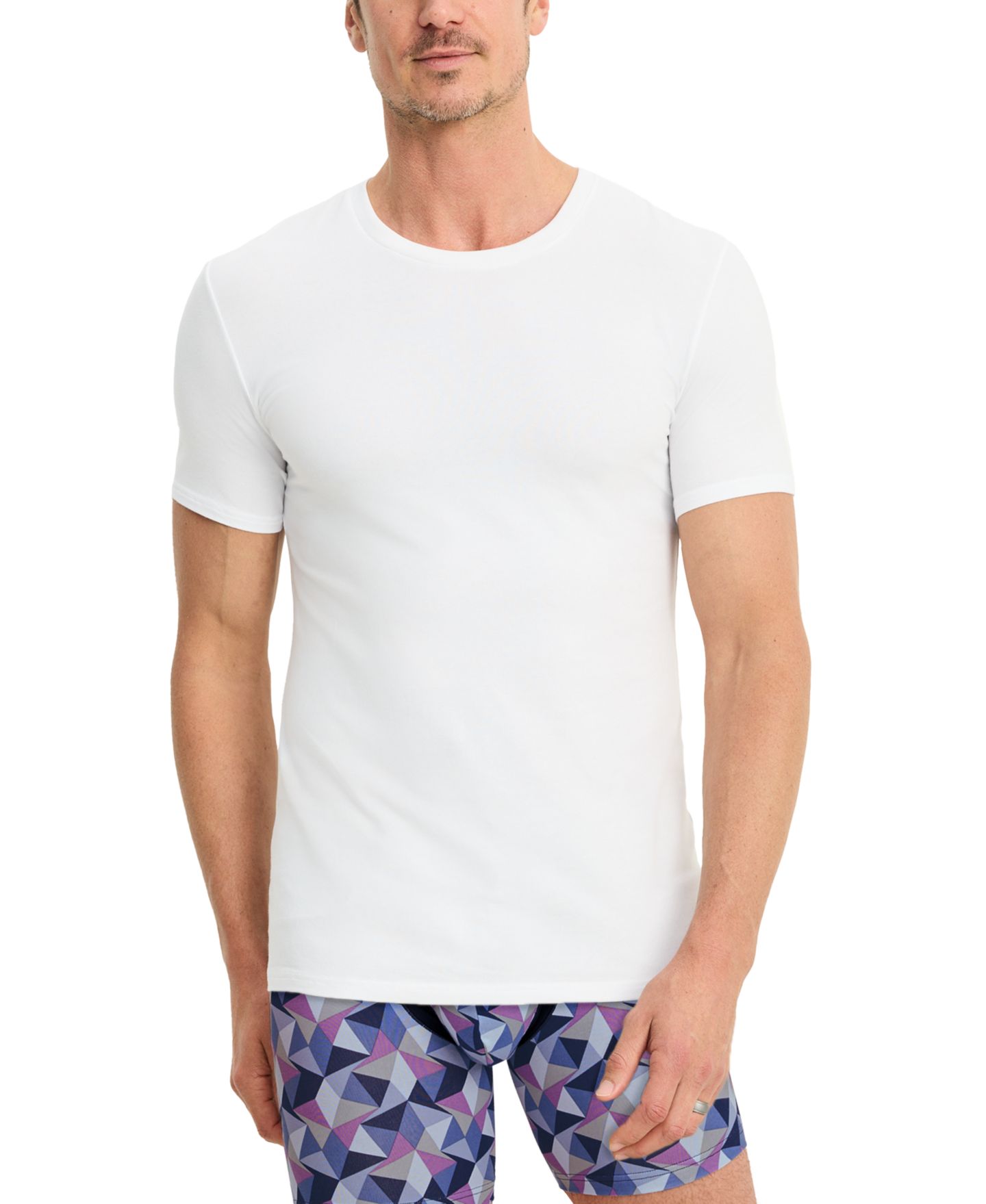Мужские футболки Jockey Smooth Fit Stretch Short-Sleeve Crewneck T-Shirts, Pack of 3, цвет: Белый — фото 2