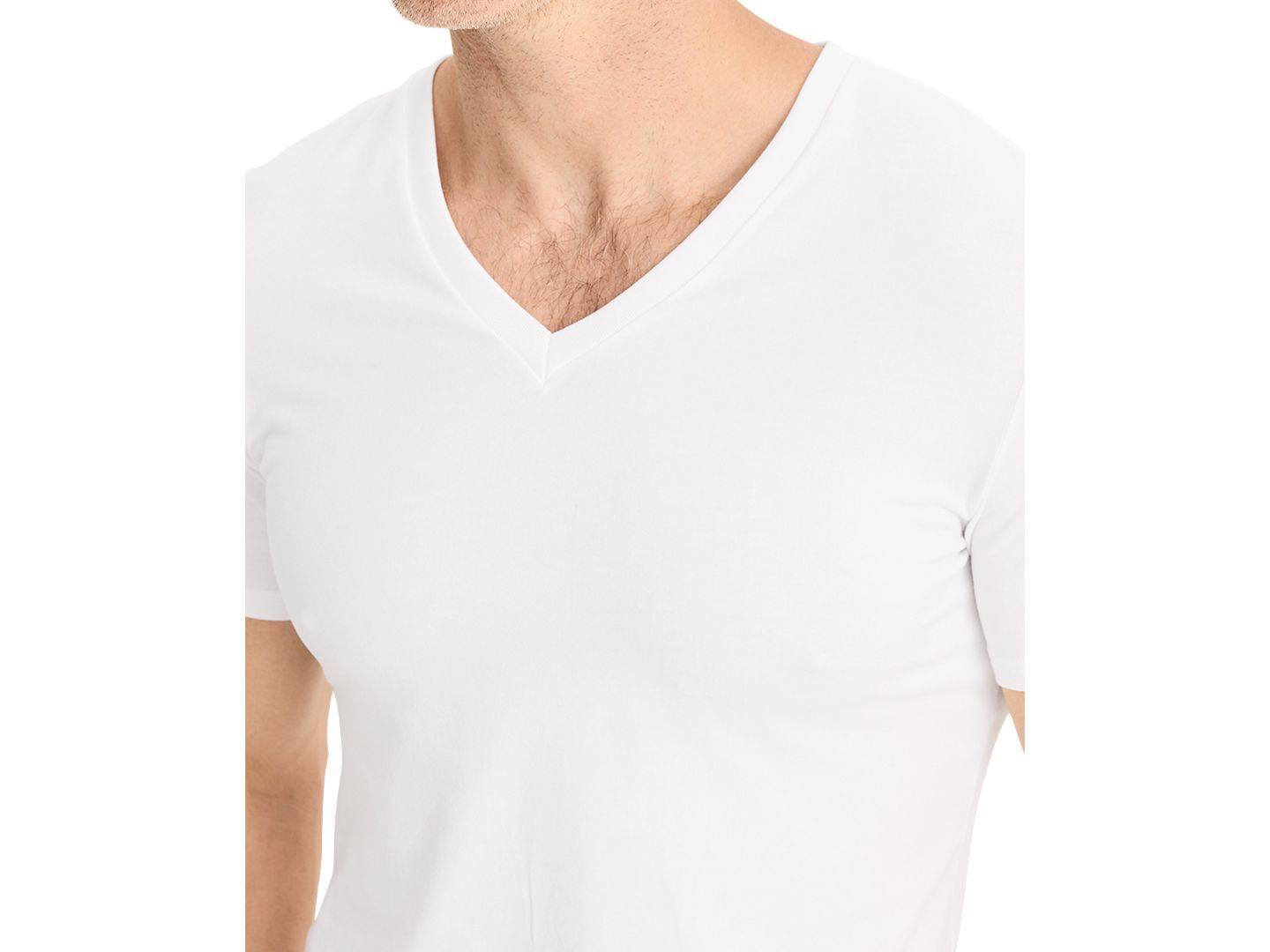 Мужские футболки Jockey Smooth Fit Stretch V-Neck T-Shirts, Pack of 3, цвет: Белый — фото 5