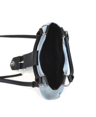 Denim Plush Y2K Top Handle Crossbody Bag