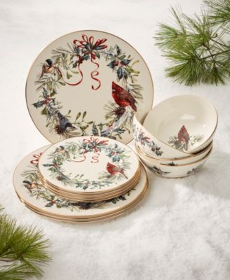 Winter Greetings Salad Plates, Set of 4