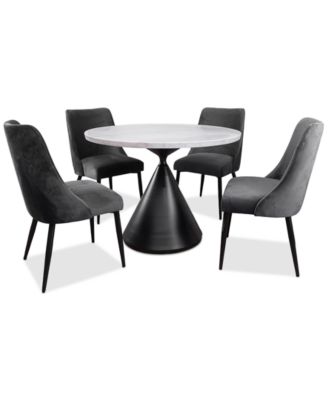 CLOSEOUT! Nerton 5 Pc. Dining Set (45" Round Table & 4 Side Chairs), Created for Macy's