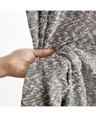 Easton Jacquard Slub Texture - Privacy Curtains with Back Tab Rod Pocket Lightweight Window Curtains Panels, Set of 2