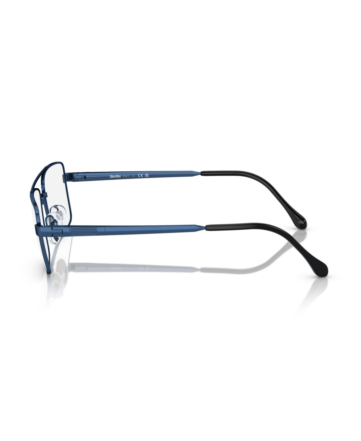 Женские очки Sferoflex Man Square Metal SF2296 Eyeglasses, цвет: Блестящий синий — фото 2