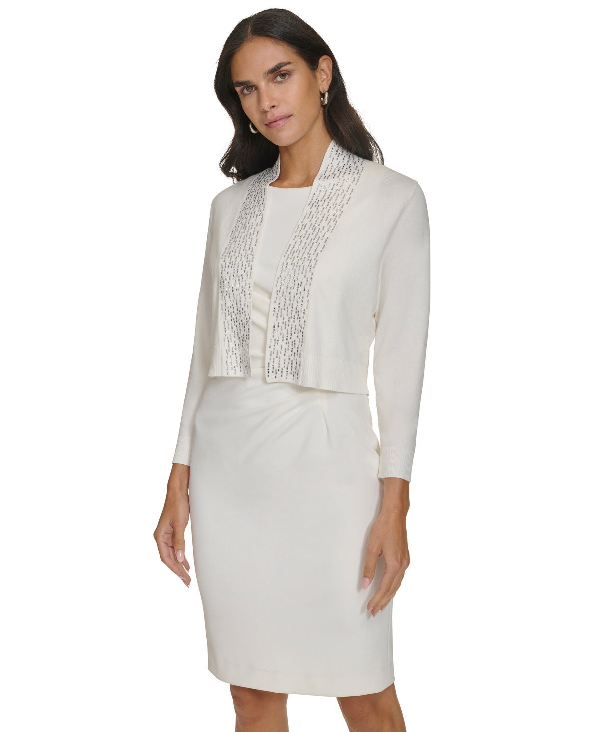 Calvin Klein Women's Embellished Shrug Cardigan