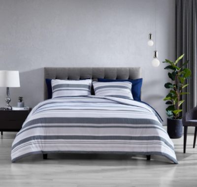 Chad 7 Piece Bed in a Bag Comforter and Sheet Set , Gray - King