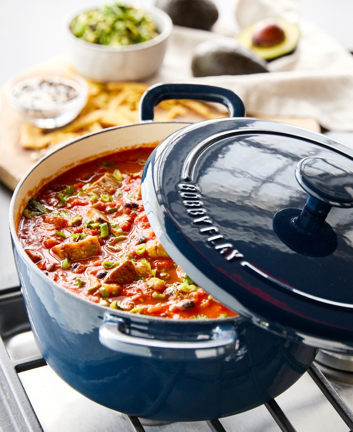 Greenpan X Bobby Flay Enameled Cast Iron 5.5-quart Dutch Oven In Cobalt