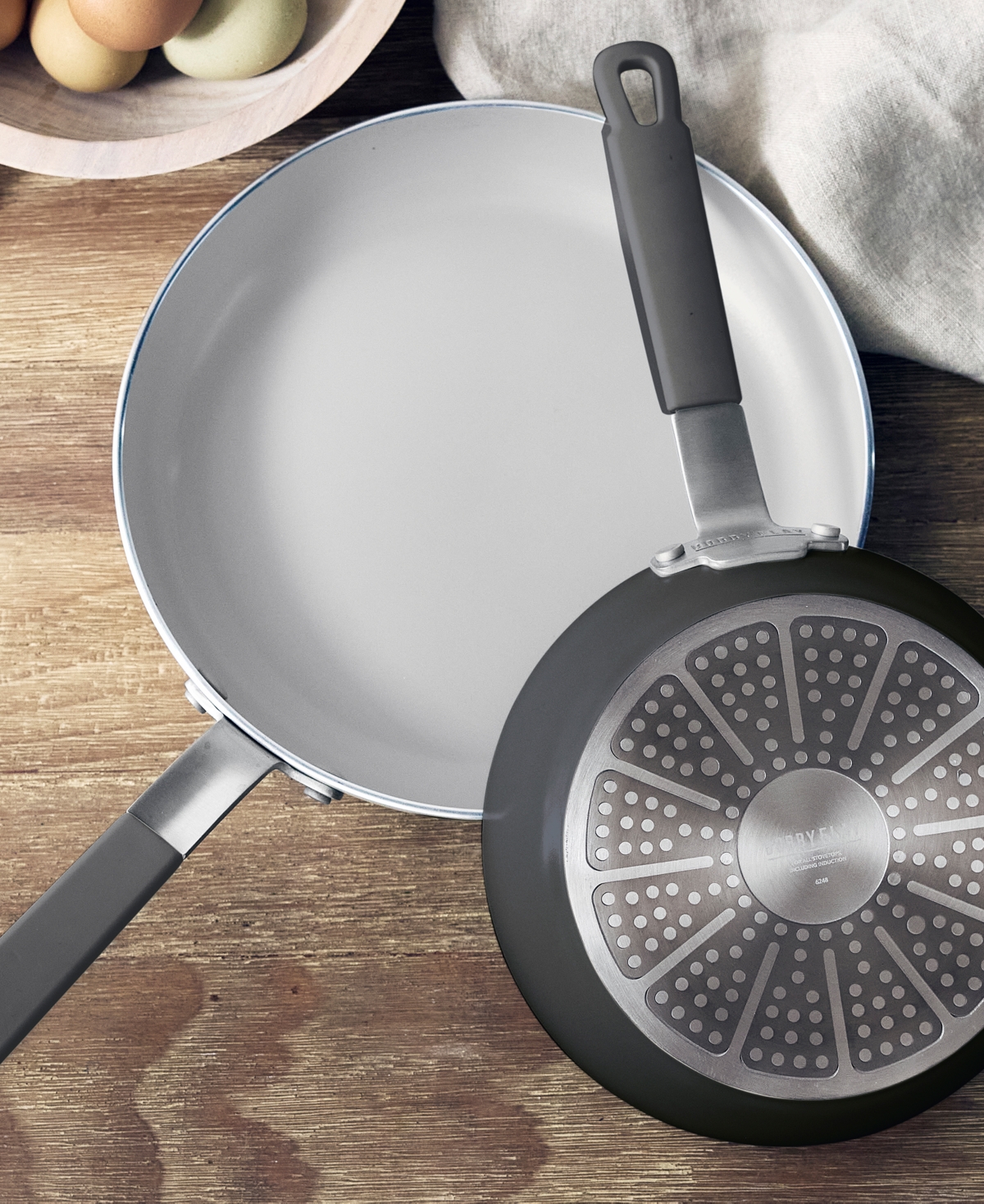 Greenpan X Bobby Flay Professional Grade Ceramic Nonstick 13-piece Cookware Set In Grey