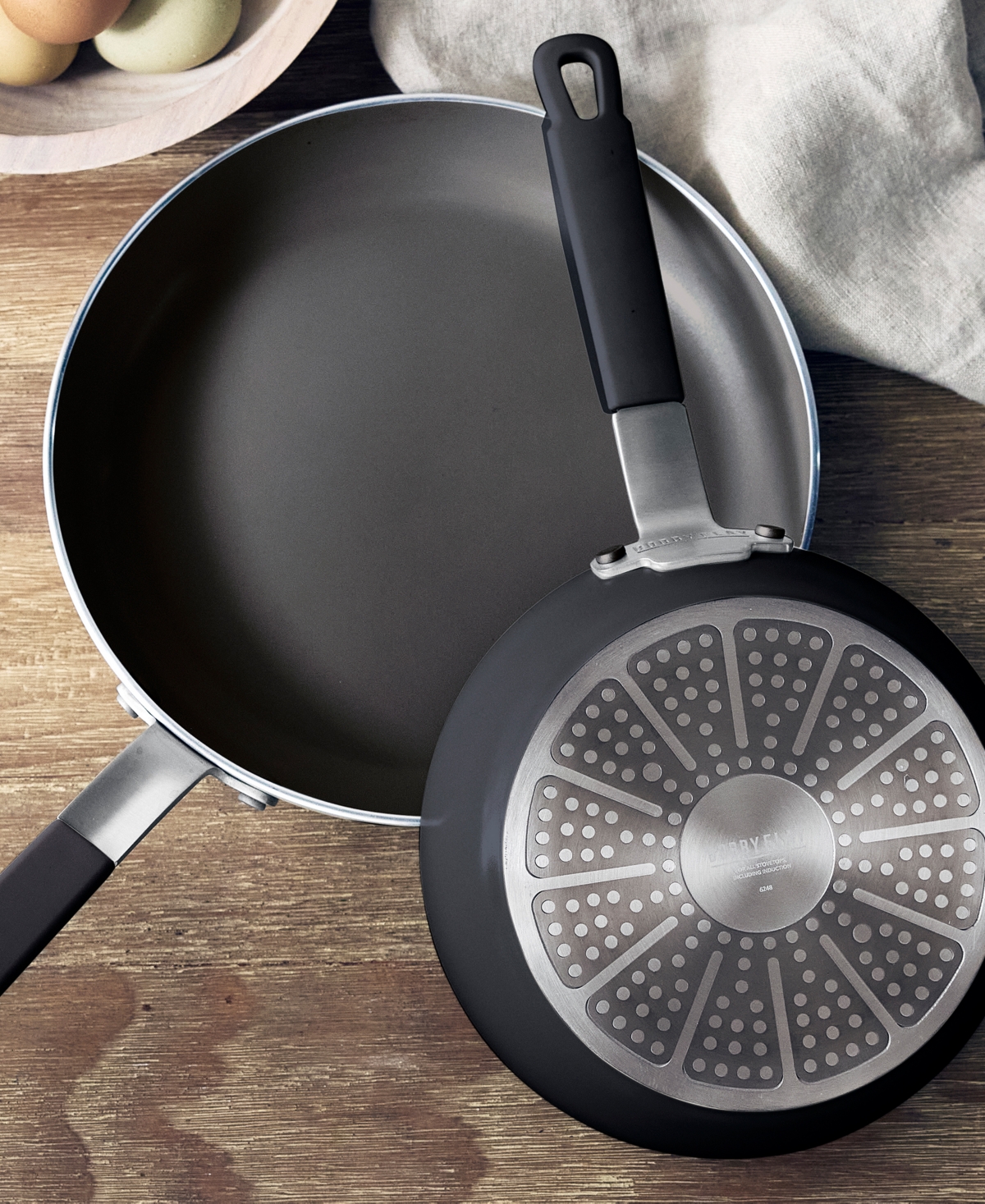 Greenpan X Bobby Flay Professional Grade Ceramic Nonstick 8" And 10" Frypan Set In Black