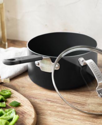 X Bobby Flay Professional Grade Ceramic Nonstick 2.53-Quart Saucepan with Lid