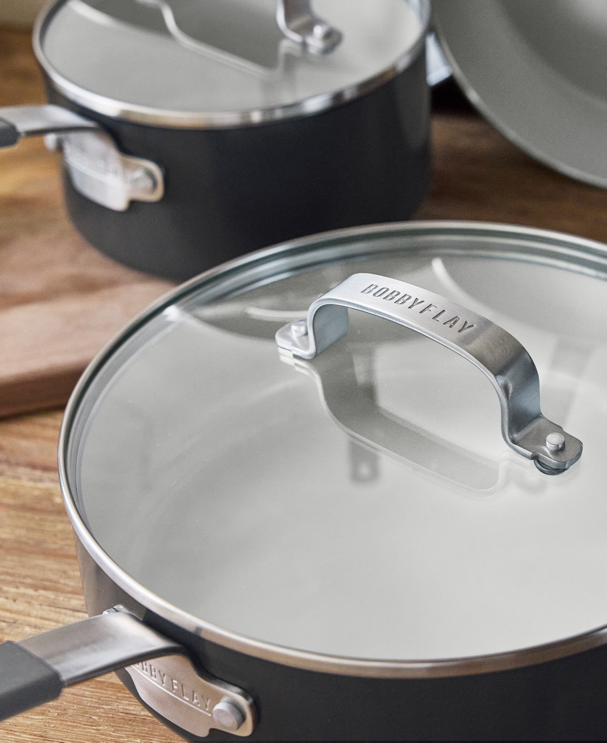 Greenpan X Bobby Flay Professional Grade Ceramic Nonstick 13-piece Cookware Set In Grey