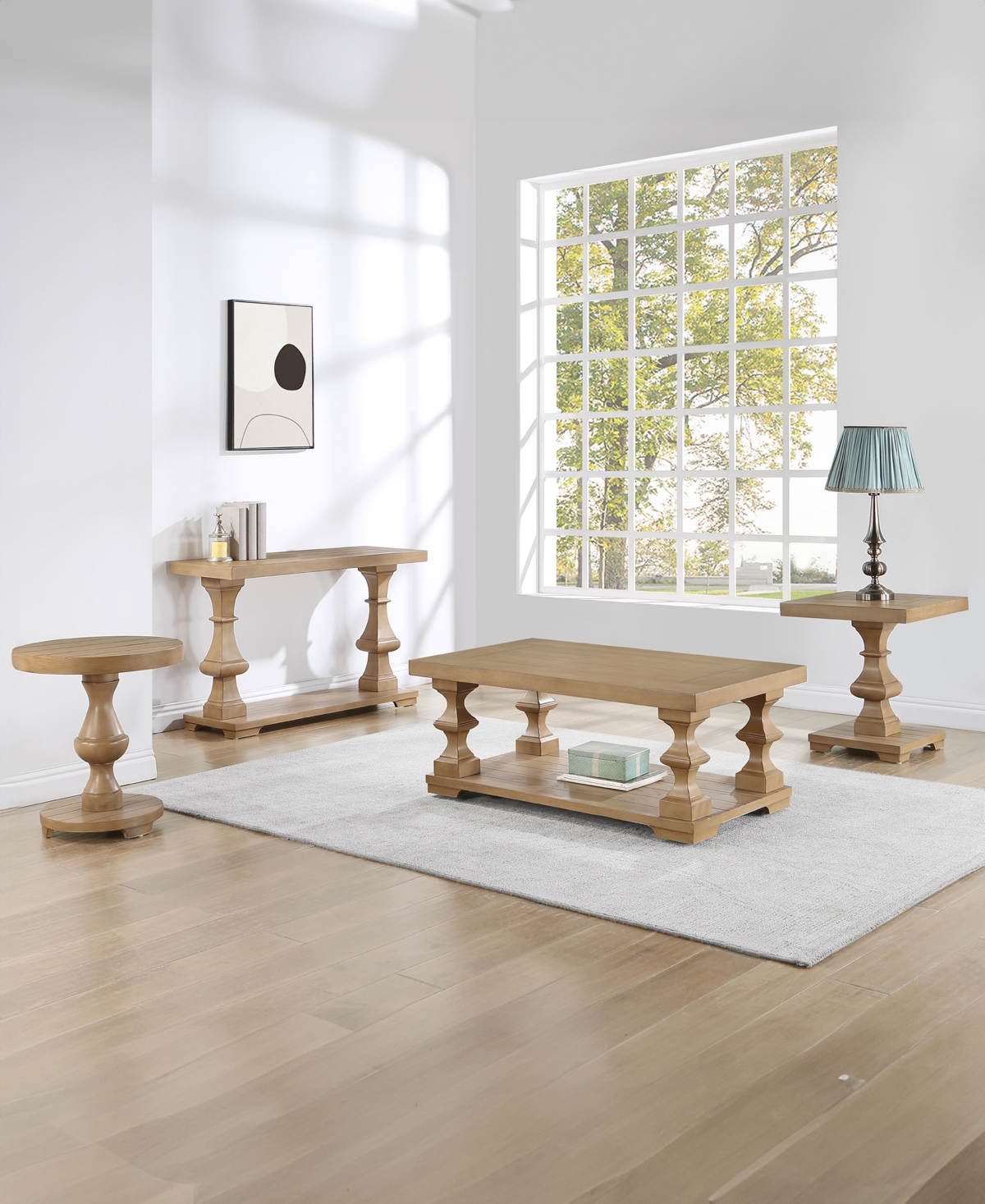 Macy's Dory 48" Wood Cocktail Table In Sandy Oak