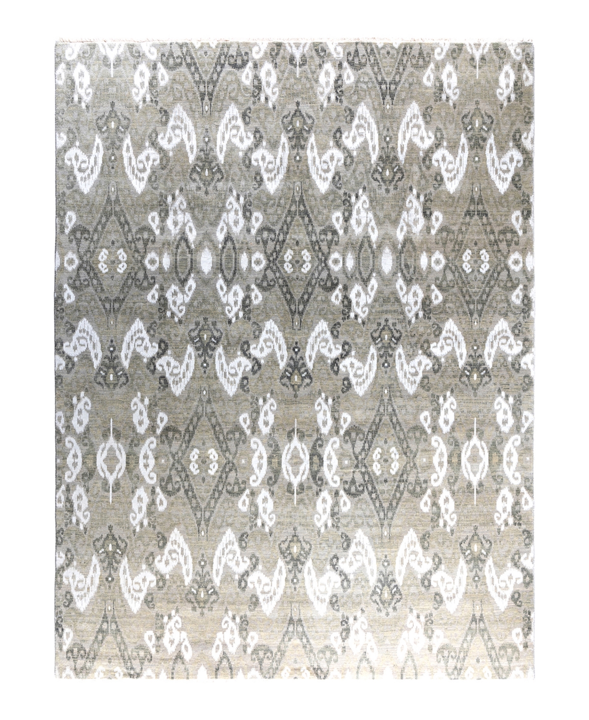 Adorn Hand Woven Rugs Indian Ooak M6338 9'x12'1'' Area Rug - Gray