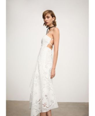 sachin and babi light blue dress Mango STRAPLESS FLORAL - Day dress - black