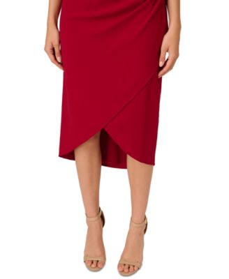 adrianna papell side ruched dress ADRIANNA PAPELL HIGH NECK RUCHED SIDE GOWN