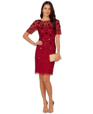 Armani online cranberry cocktail dress