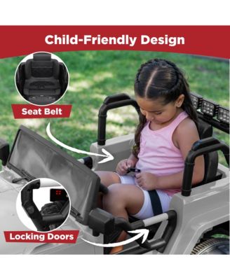 12V Kids Ride On Truck Car w/ Remote Control, Spring Suspension, Bluetooth, LED Lights