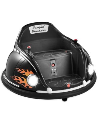 6V Kids Ride On Bumper Car Toy w/ Remote Control, Harness, Lights, 360 Degree Spin