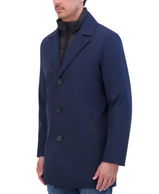 Men's Rain Tech Jacket with Quilted Full-Zip Bib