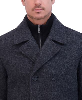 Men's Boucle Double Breasted Peacoat