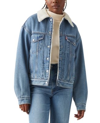 Levi's - Women's Cotton Fleece-Trim Corduroy Trucker Jacket