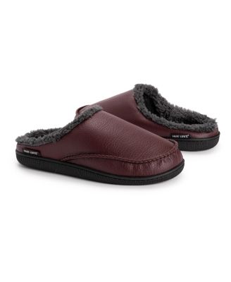 Men's Faux Leather Clog Slippers