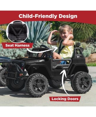 12V Kids Ride On Truck Car w/ Parent Remote Control, Spring Suspension, LED Lights