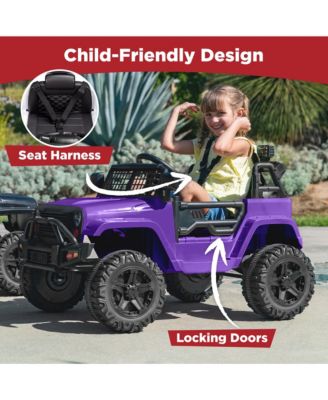 12V Kids Ride On Truck Car w/ Parent Remote Control, Spring Suspension, LED Lights