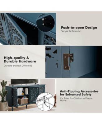 Ismenides Traditional 63”Wide Sideboard with Solid Wood Legs