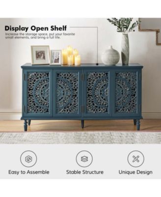 Ismenides Traditional 63”Wide Sideboard with Solid Wood Legs