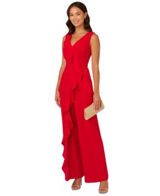 Macys womens red jumpsuit on sale