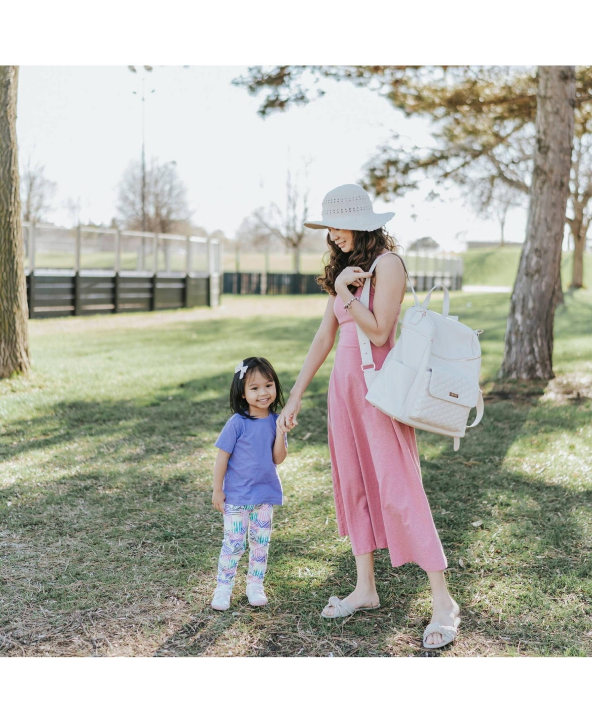 Luli Bebe Toddler Monaco Diaper Bag Backpack, Made from Luxury Materials with Stylish Exterior, Spacious Interior for all Baby Products - Latte Brown