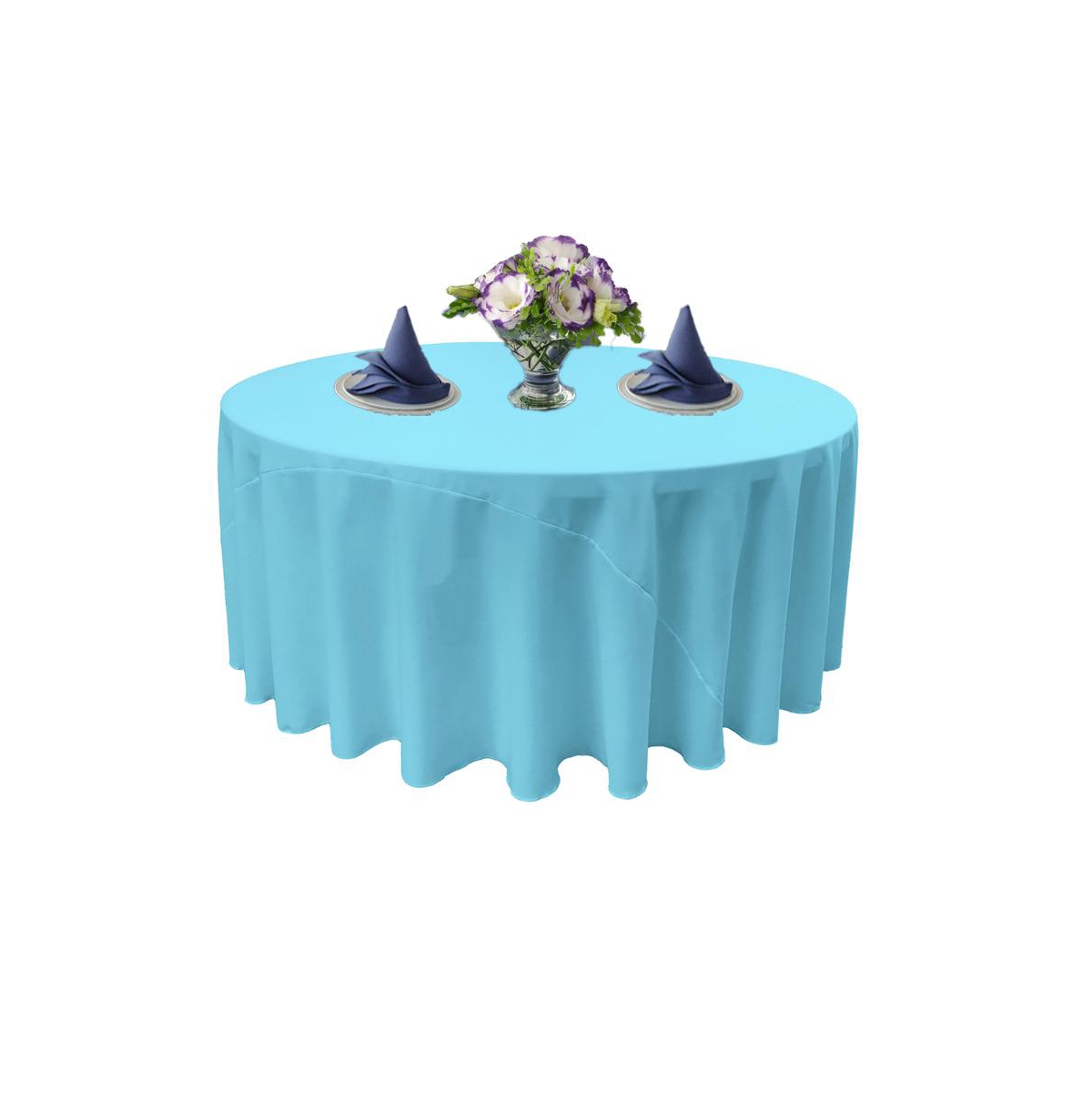 Slickblue Polyester Poplin 120-Inch Round Tablecloth Durable and Elegant Table Covering