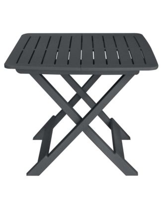 Garden Bistro Set Anthracite Plastic Compact Foldable