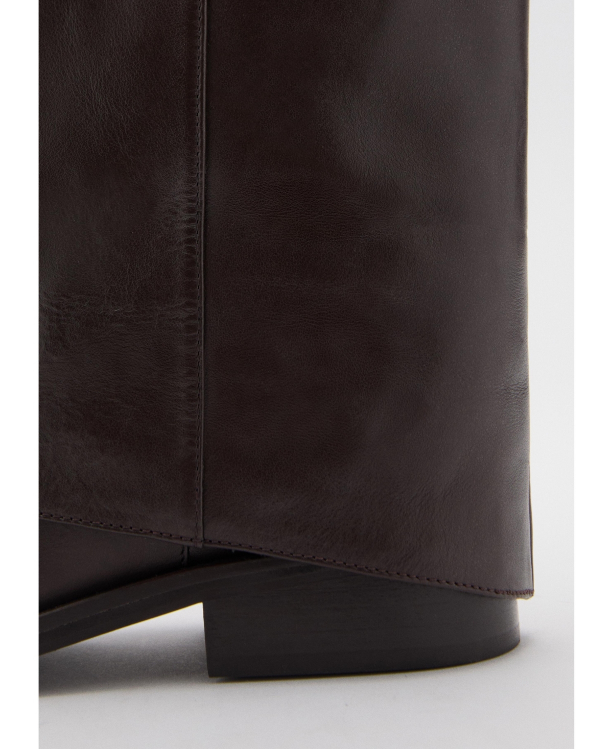 Mango Buckles Leather Boots Chocolate In Chocolate