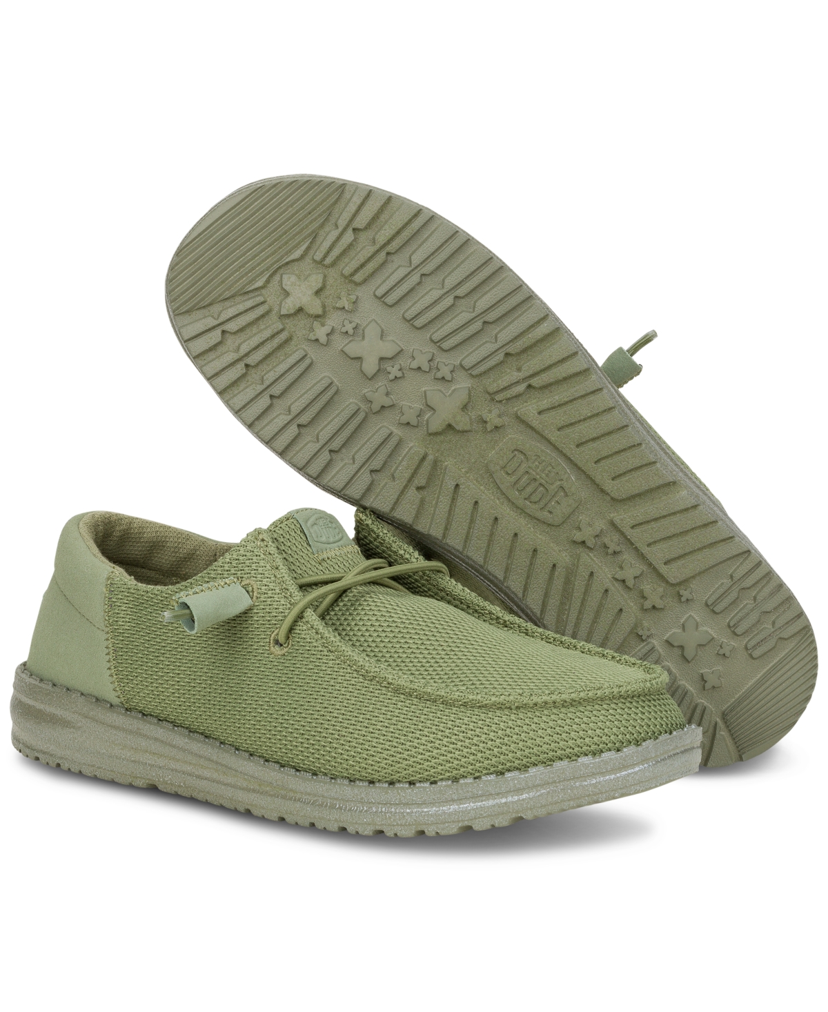 Hey Dude Women's Wendy Funk Mono Casual Sneakers From Finish Line In Olive Green