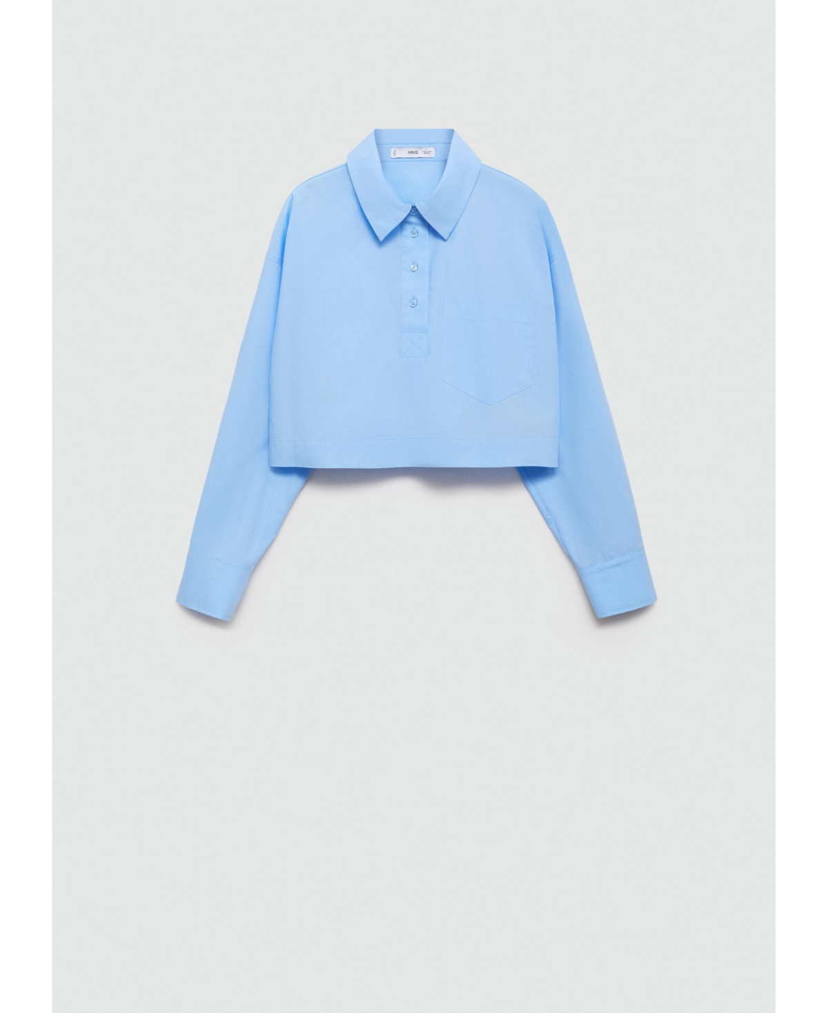 Mango Women's Cropped Polo-Neck Shirt