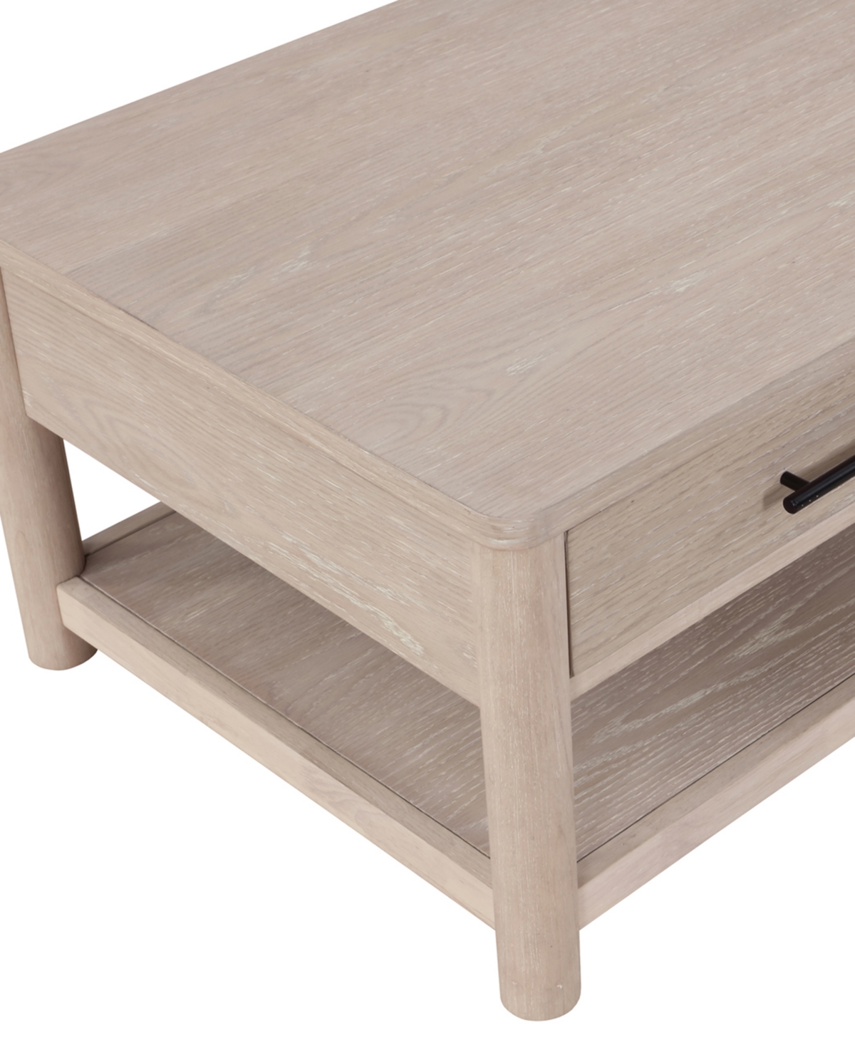 Macy's Gabby 50" Wood Cocktail Table In Washed Oak