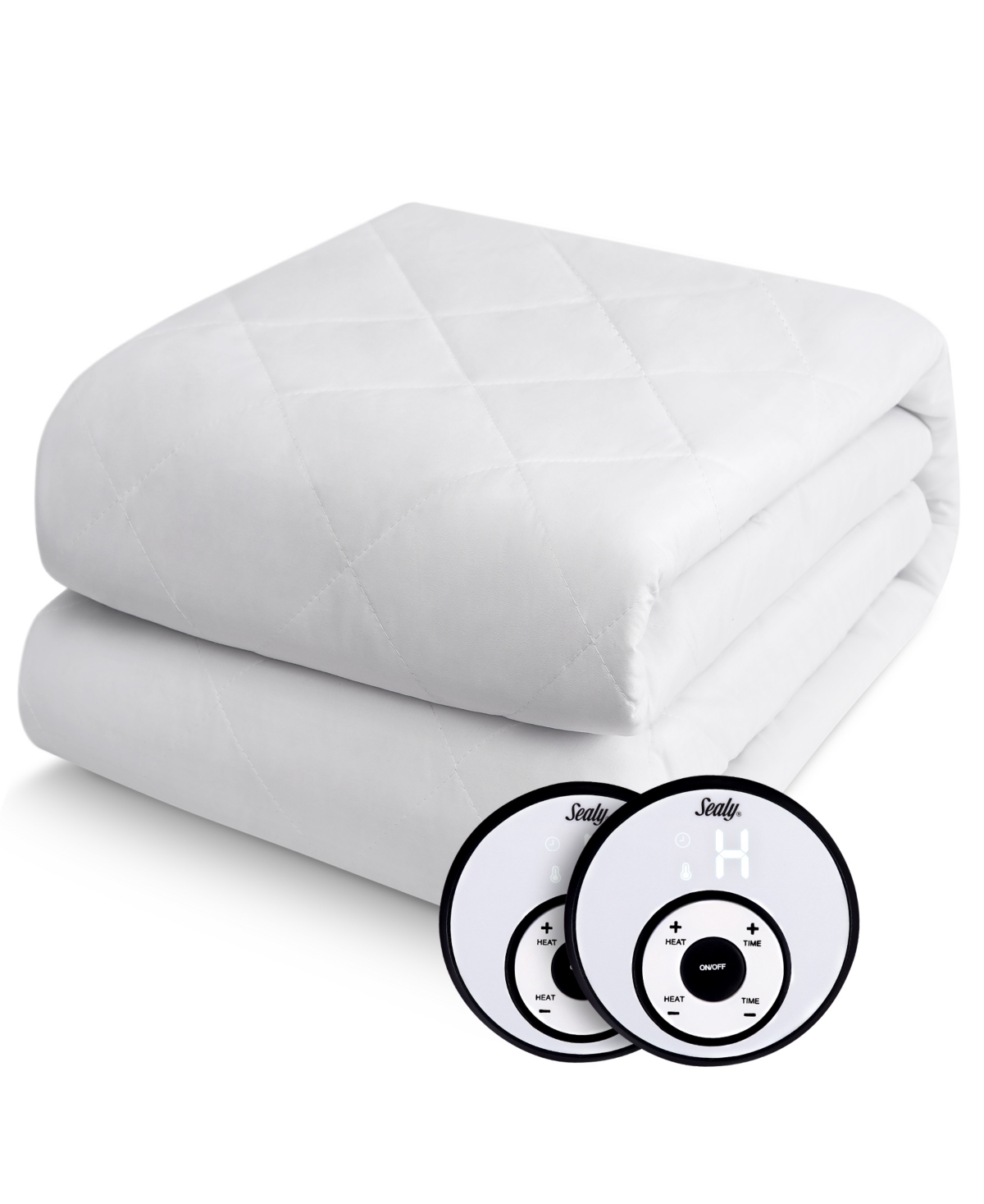Sealy Heated Cotton Mattress Pad, King In White