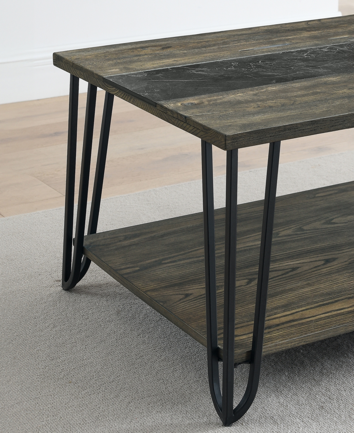 Macy's Harper 18.25" Wood Cocktail Table In Dristessed Driftwood
