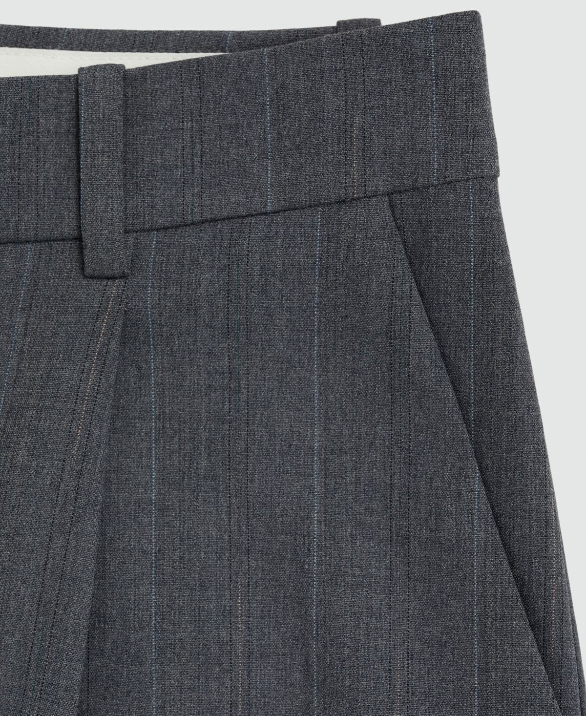 Mango Women's Wide Leg Pleated Pants In Gray