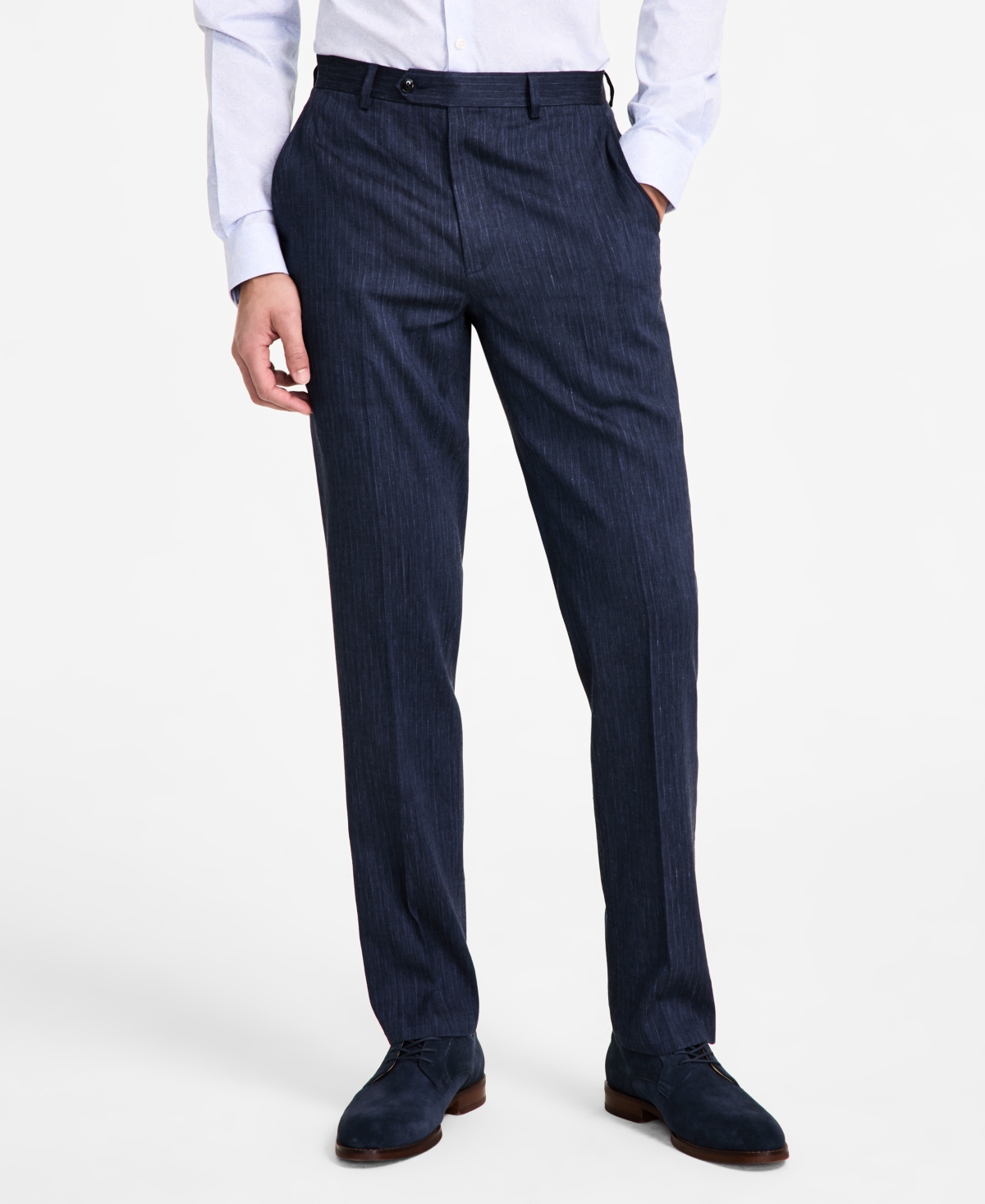 Michael Kors Men's Classic Fit Wool Blend Suit Pant In Blue