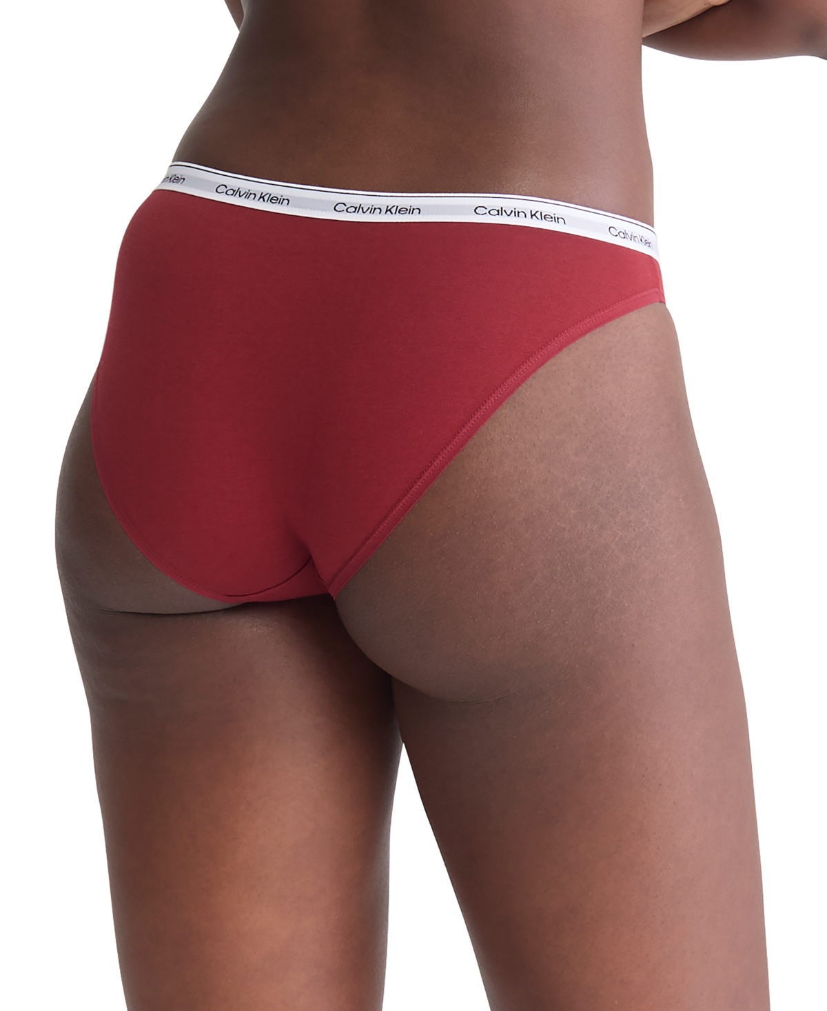 Calvin Klein Women's Modern Logo Bikini Underwear Qd5044 In Syrah