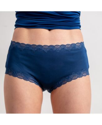 Women's Soft Silk Lace-Trim Briefs Underwear