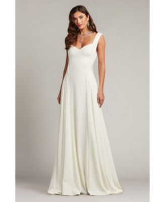Tadashi Shoji Women's Callaway Draped Open Back Gown - Macy's